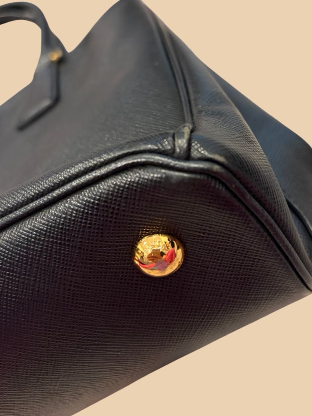 Prada Galleria Black Saffiano Leather Tote Shoulder Bag Gold Hardware - Picture 10 of 16